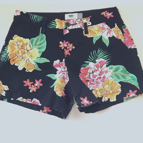 Old Navy Flowered Chino Print Shorts Size 0 - Picture 5 of 9